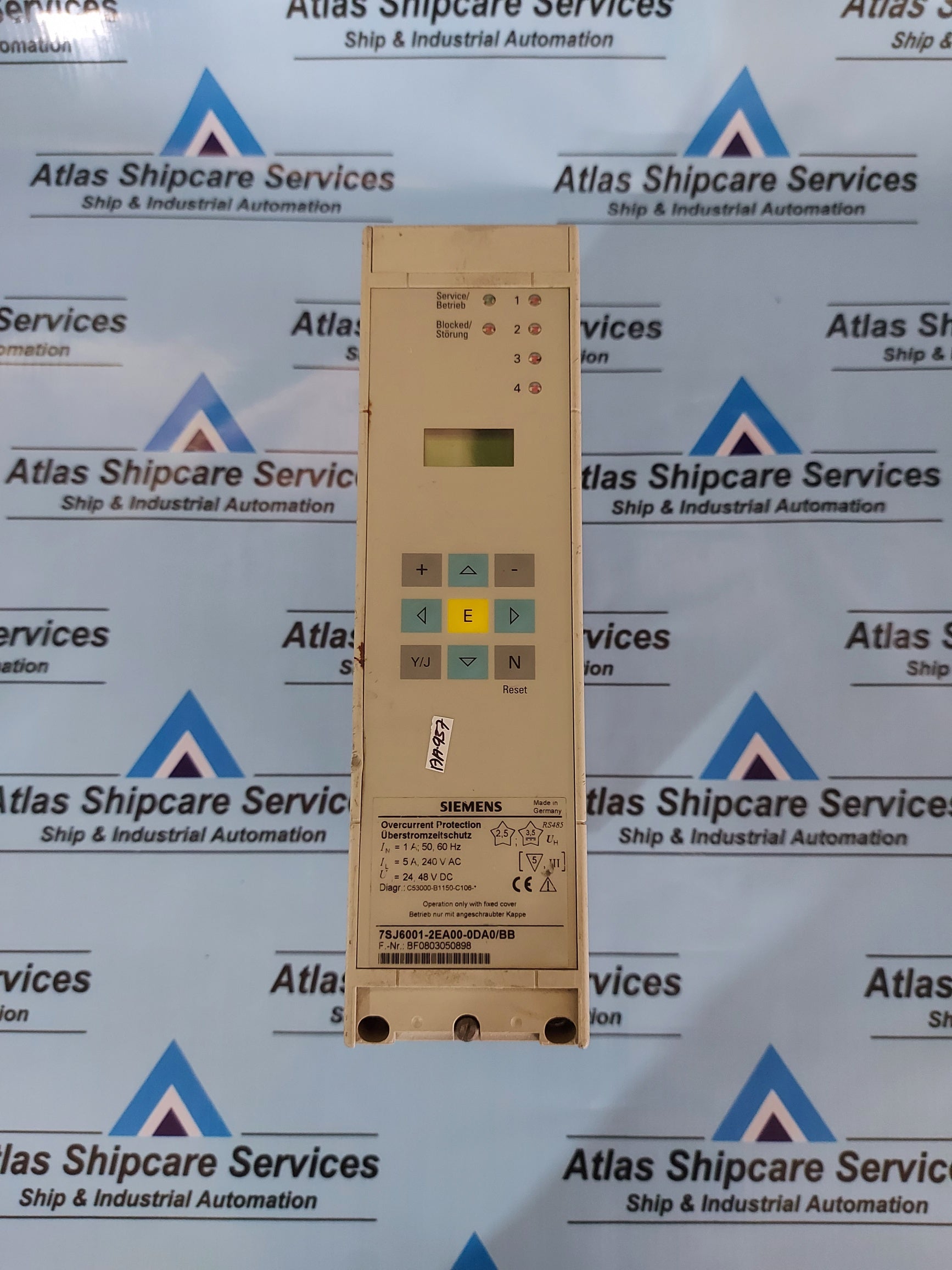 SIEMENS 7SJ6001-2EA00-0DA0/BB OVERCURRENT PROTECTION RELAY